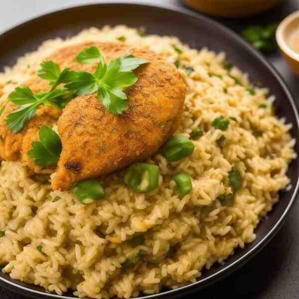 Рассыпчатый рис с курицей Почти ризотто